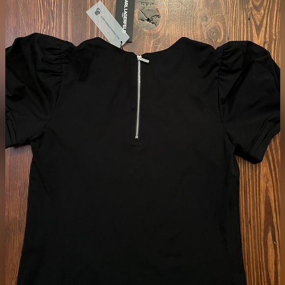 KARL LAGERFELD Embellished Black Shift Dress Stretchy NWT - Picture 10 of 10